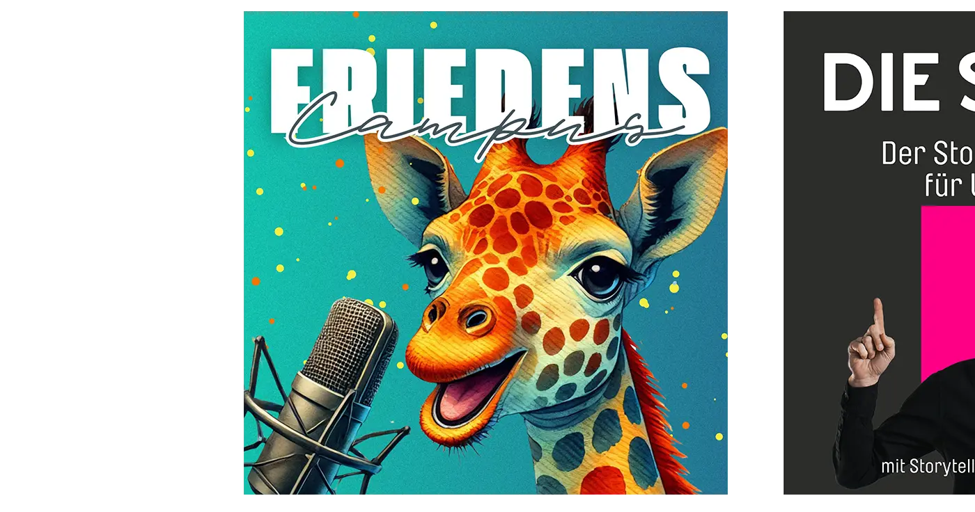 pepper-pods-podcast-cover-loop-2 Podcast Cover "Friedens Campus" und Anschnitt eines weiteren Podcast Covers