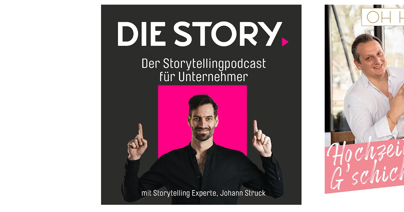 pepper-pods-podcast-cover-loop-3 Podcast Cover "Die Story - Der Storytellingpodcast für Unternehmer mit Storytelling Experte, Johann Struck" und Anschnitt eines weiteren Podcast Covers